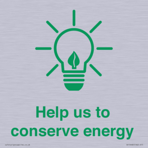 Help us to conserve energy 